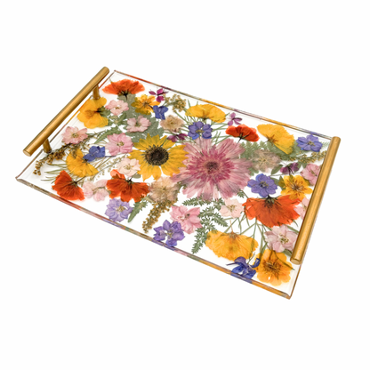 Endless Sunshine Pressed Floral Tray