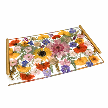 Endless Sunshine Pressed Floral Tray