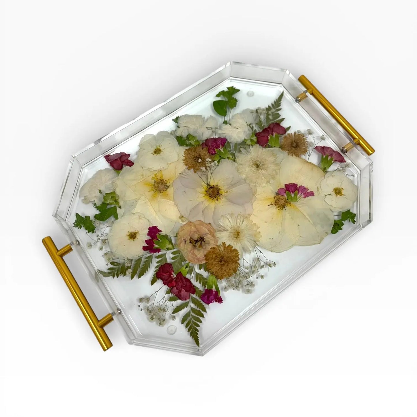 Emerald Serving Tray for Bridal Bouquet Preservation - 11x14 Inches Preserved Wedding Flowers Bloomsake