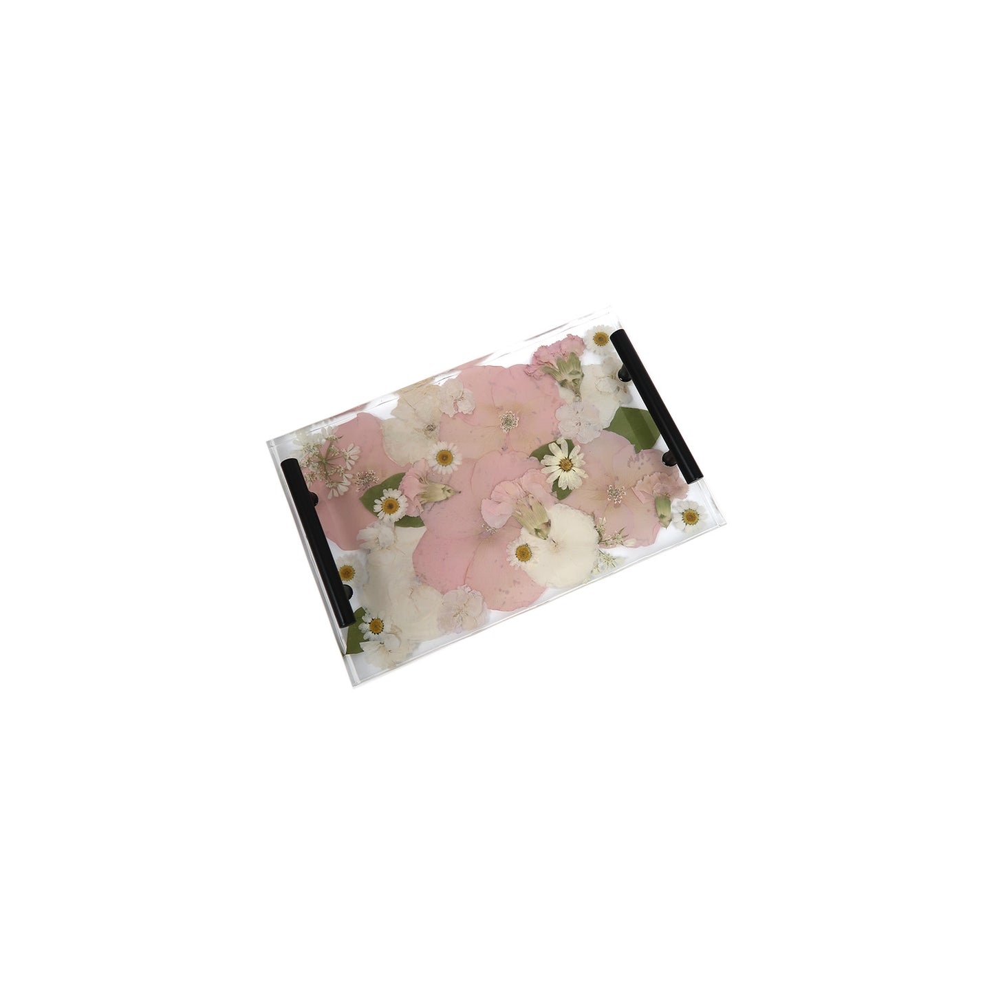 Vanity Tray - Custom Resin Trays with Flowers, 8x12 Inches Floral Preservation