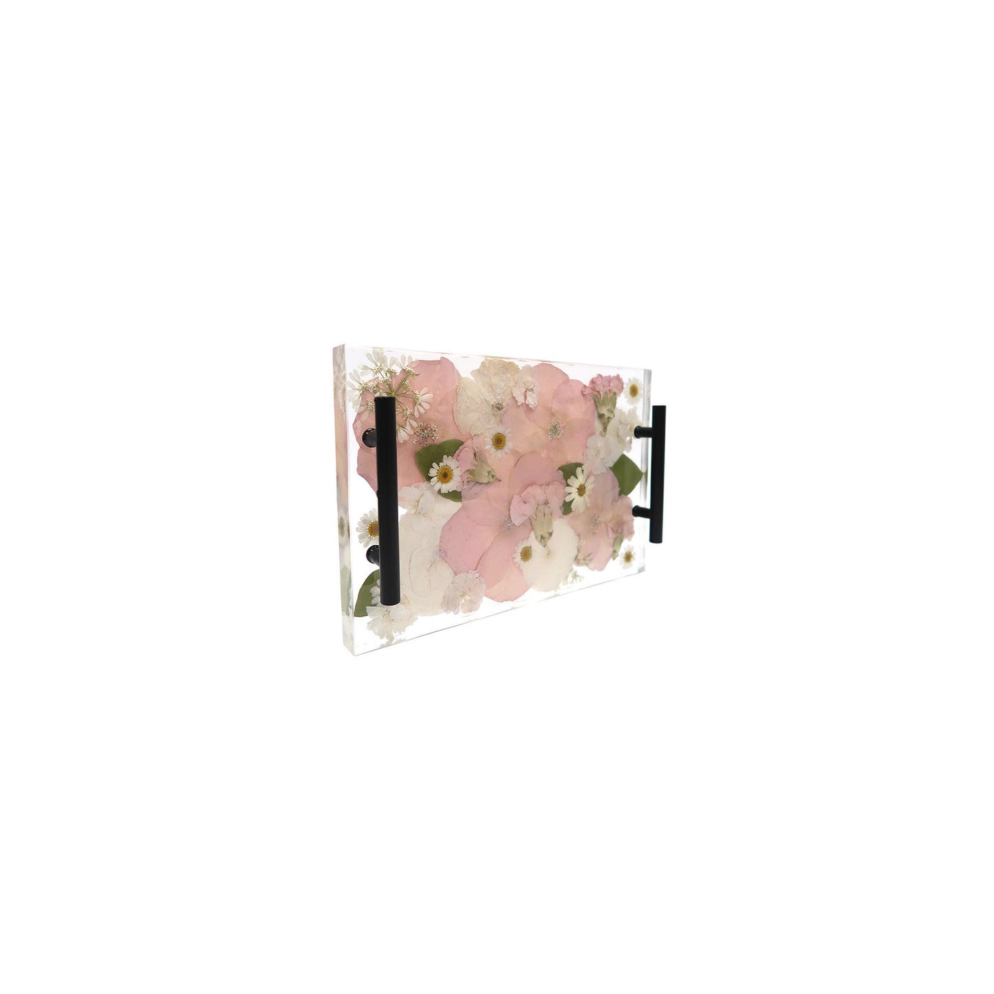 Vanity Tray - Custom Resin Trays with Flowers, 8x12 Inches Floral Preservation