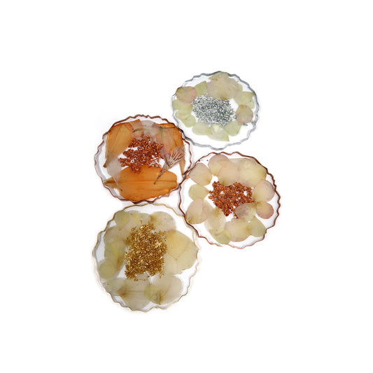 Geode Petal Coasters - Set of 4