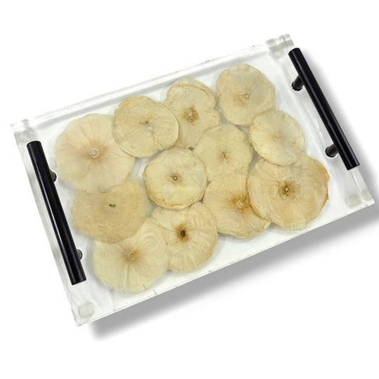 Vanity Tray - Custom Resin Trays with Flowers, 8x12 Inches Floral Preservation