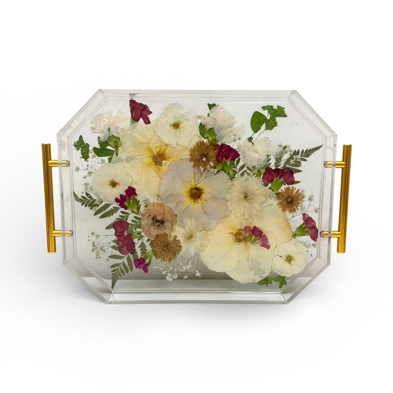 Emerald Serving Tray for Bridal Bouquet Preservation - 11x14 Inches Preserved Wedding Flowers