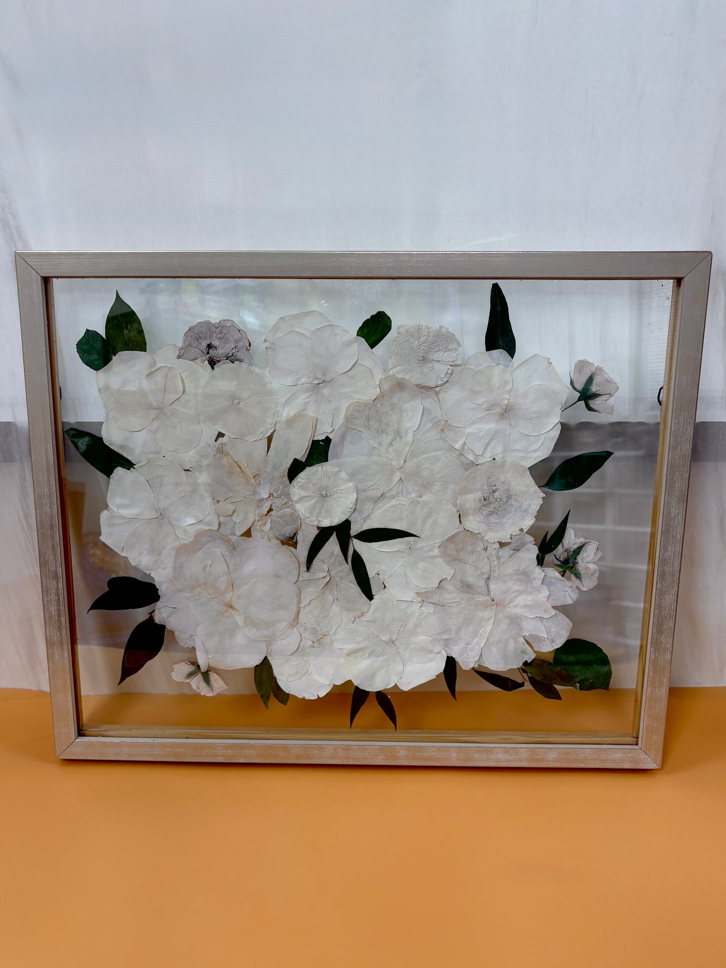 Custom Flower Preservation: Inspiring Floral Design Style Guide for our Champagne Pressed Floral Frame Artwork.