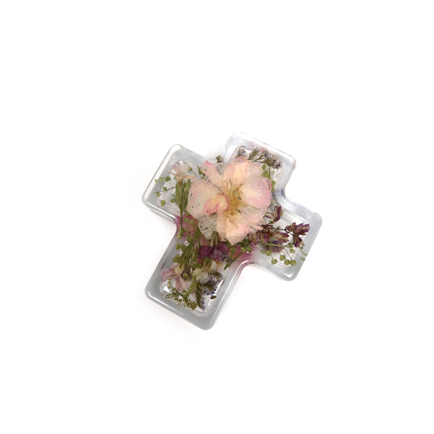 Charming Cross Shaped Pressed Flower Jewelry Box designed for flower preservation, combining style and natural beauty.