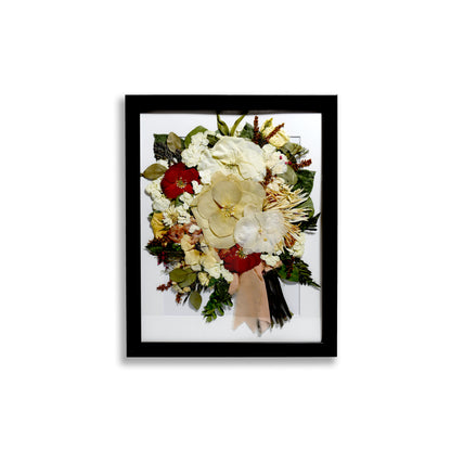 Black Pressed Floral Frame