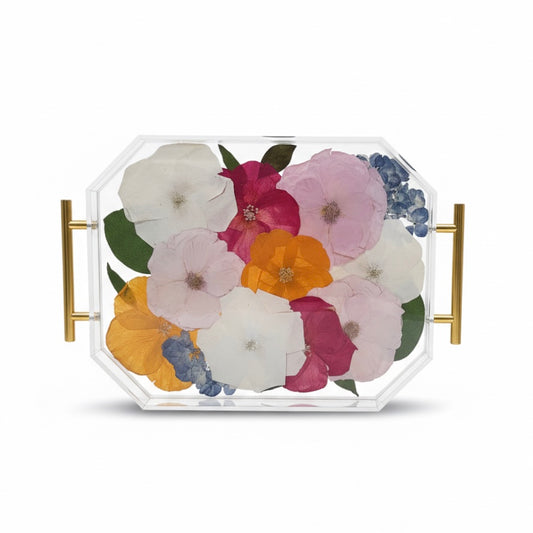 Emerald Serving Tray for Bridal Bouquet Preservation - 11x14 Inches Preserved Wedding Flowers