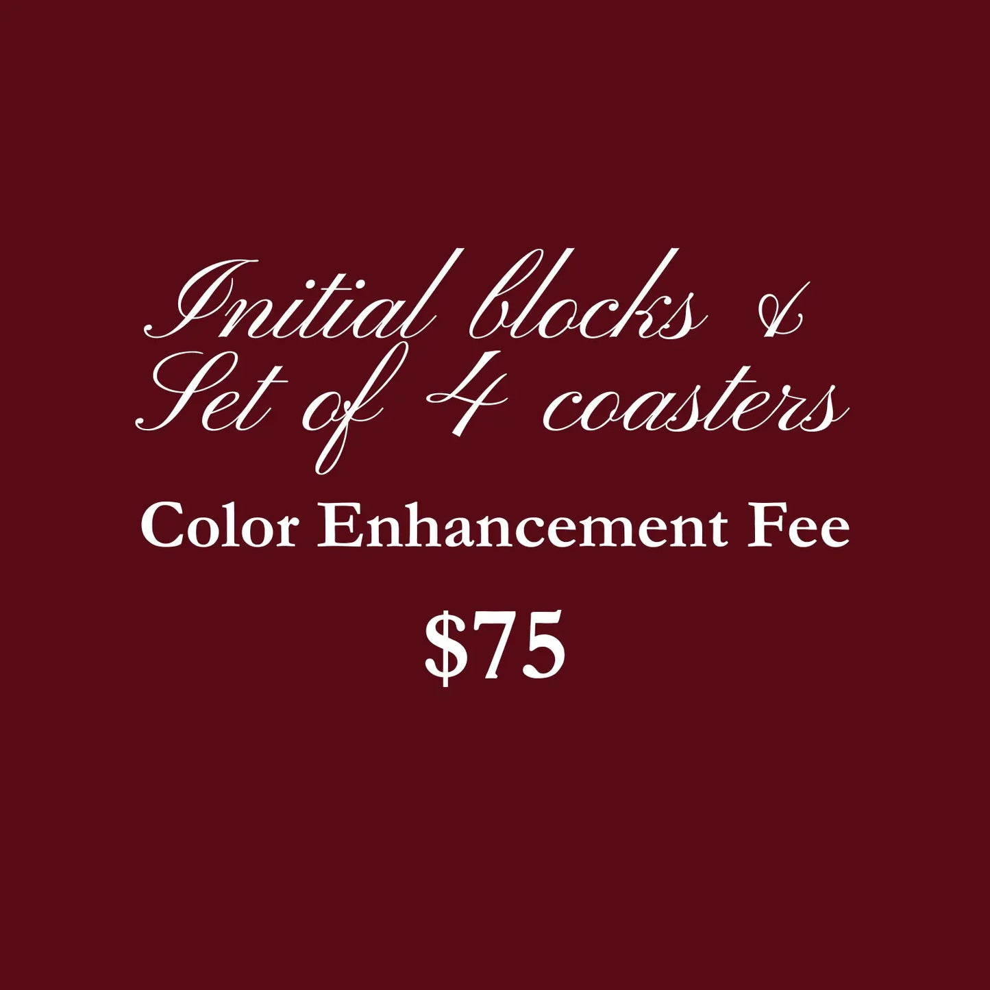 Initial Block/ Coaster Set - Color Enhancement Charge Bloomsake