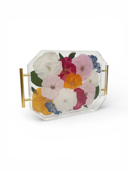 Emerald Serving Tray for Bridal Bouquet Preservation - 11x14 Inches Preserved Wedding Flowers