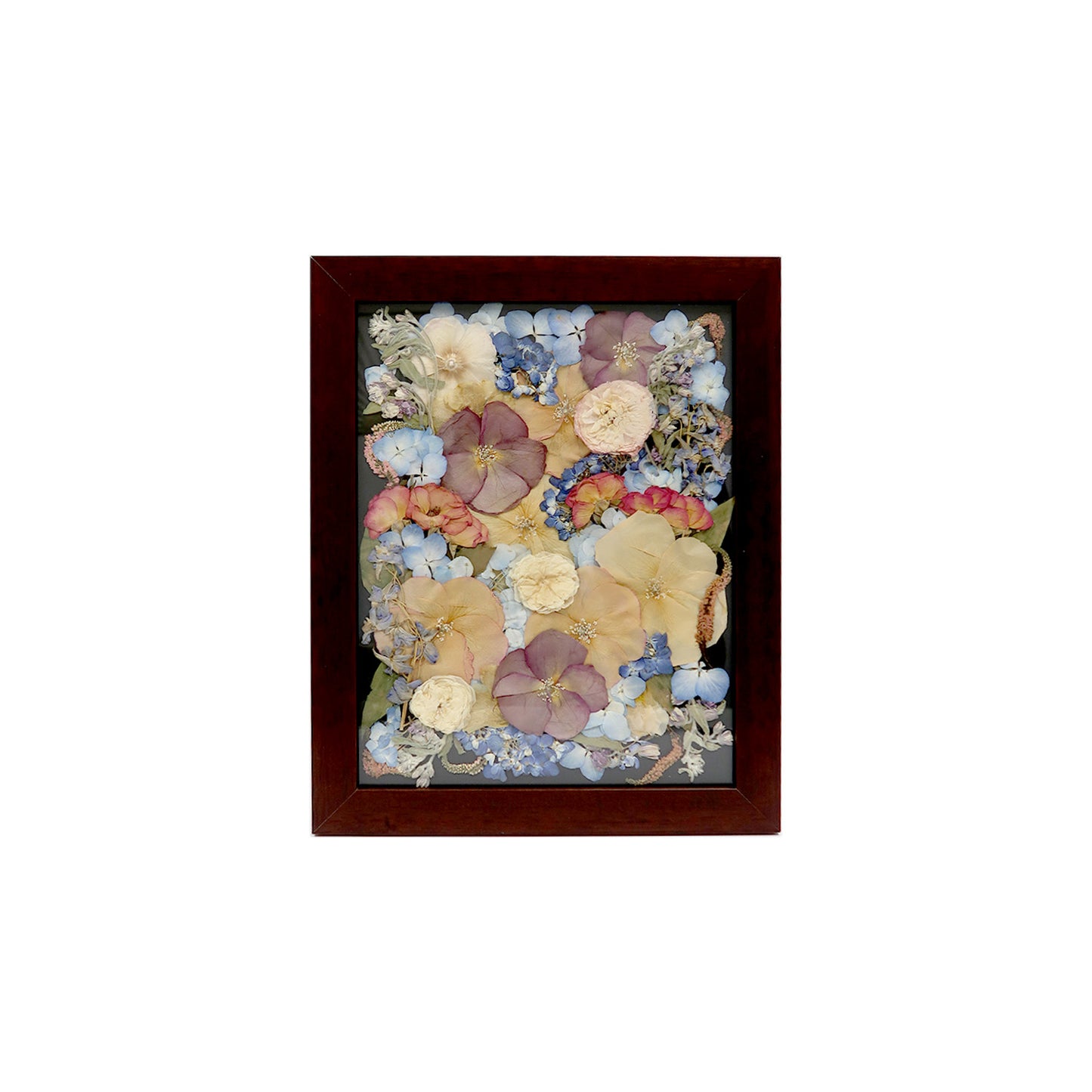 Walnut Pressed Floral Frame - Custom Wedding Flower Preservation Frame for Unique Keepsakes