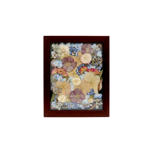 Walnut Pressed Floral Frame - Custom Wedding Flower Preservation Frame for Unique Keepsakes