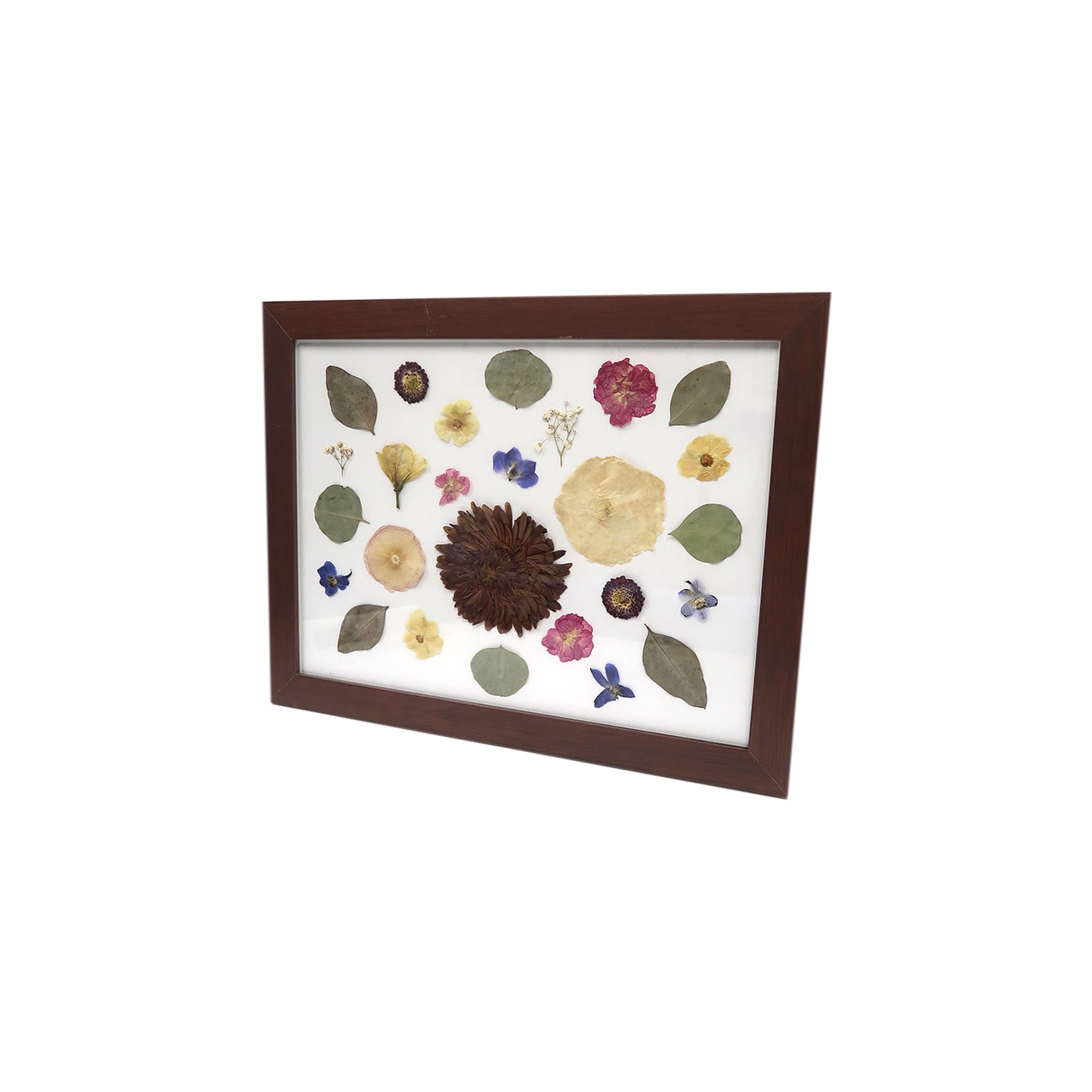 Walnut Pressed Floral Frame - Custom Wedding Flower Preservation Frame for Unique Keepsakes